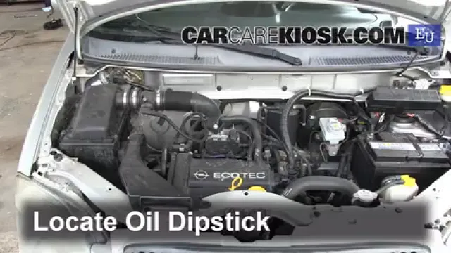 2001 Opel Agila Design 1.3L 3 Cyl. Aceite Controlar nivel de aceite